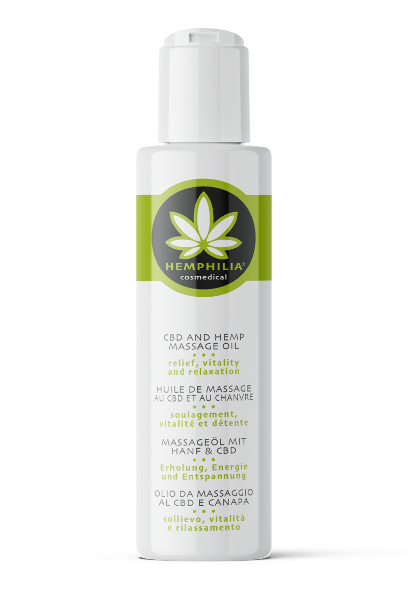 Økologisk CBD & Hamp Massageolie 100 ml - Velvære til huden
