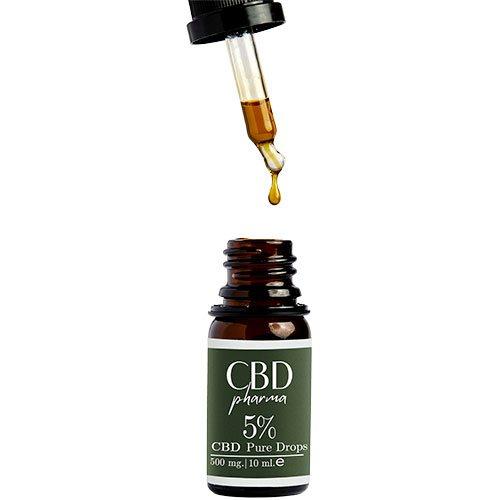 CBD Pure Drops 5% - Unisex Olie til Krop og Ansigt
